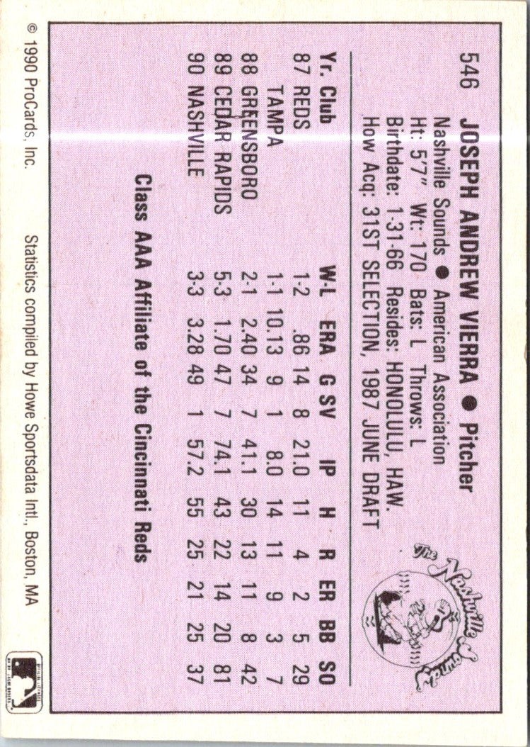 1990 ProCards AAA Joey Vierra
