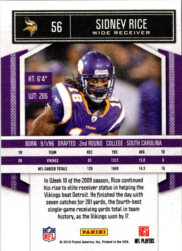 2010 Panini Absolute Memorabilia Sidney Rice