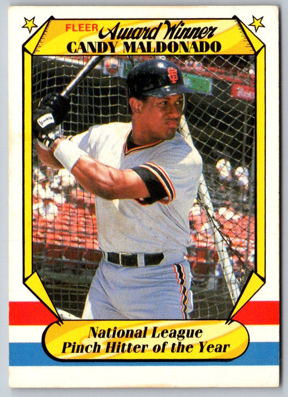 1987 Fleer Award Winners Candy Maldonado #23