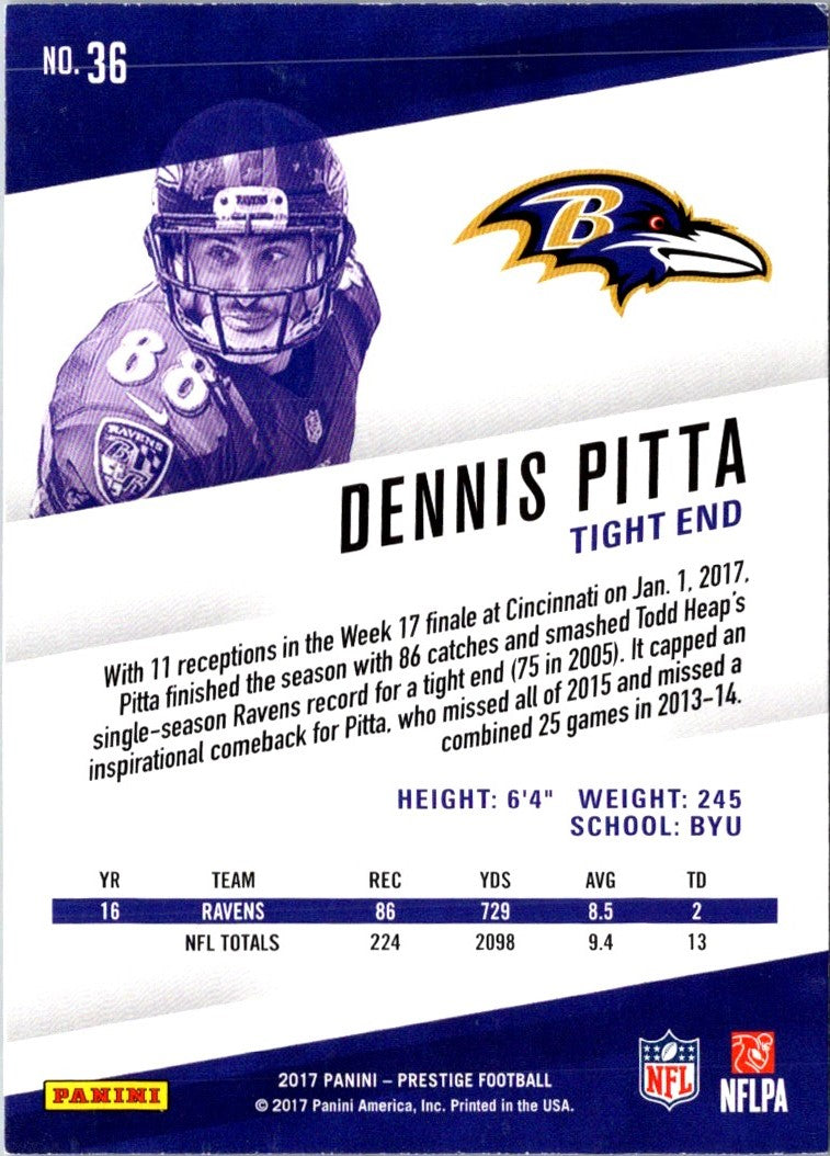 2017 Panini Prestige Dennis Pitta