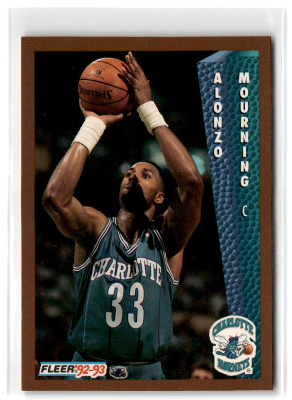 1992 Fleer Alonzo Mourning #311 Rookie