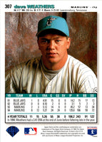 1995 Collector's Choice Silver Signature Dave Weathers #307