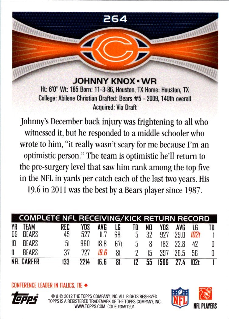 2012 Topps Johnny Knox