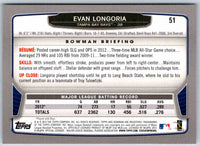 2014 Bowman Evan Longoria #51