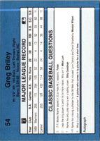 1990 Classic Blue Greg Briley #54