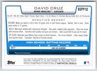 2012 Bowman David Cruz #BDPP152