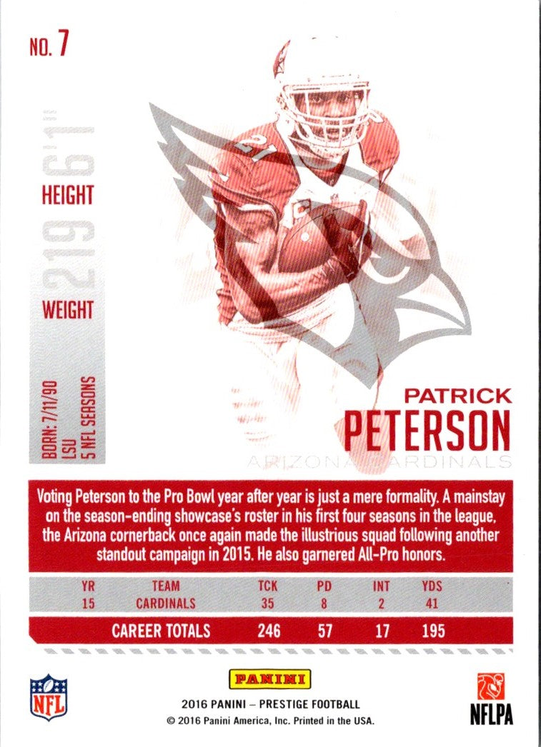 2016 Panini Prestige Patrick Peterson