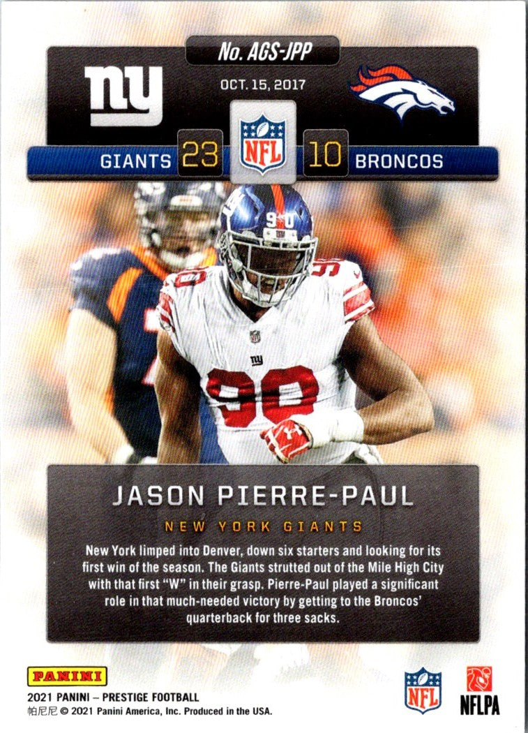 2021 Panini Prestige Any Given Sunday Jason Pierre-Paul