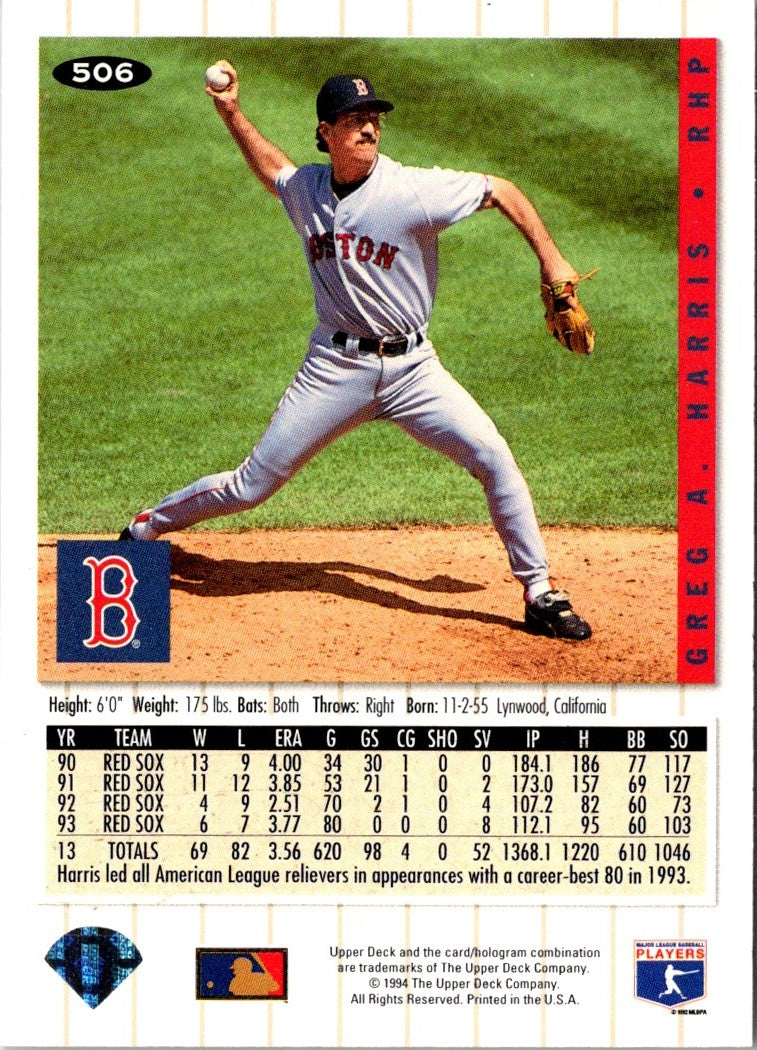 1994 Collector's Choice Silver Signature Greg A. Harris