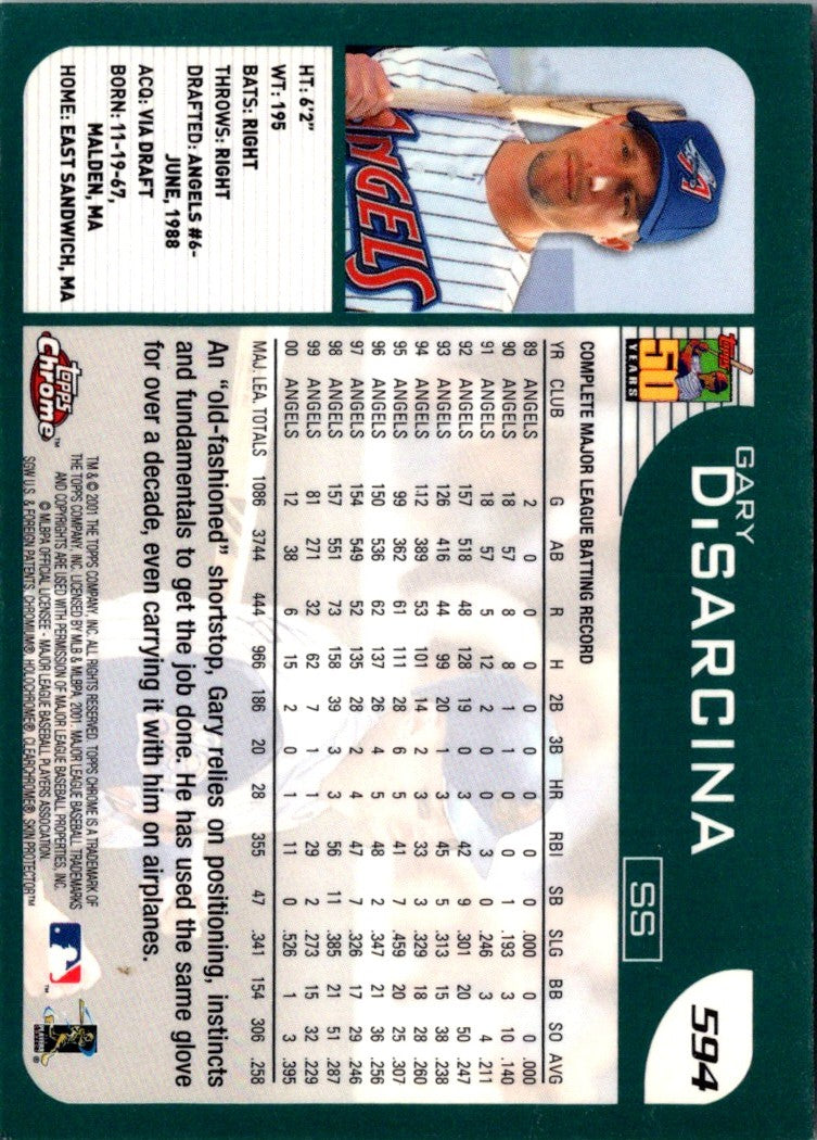 2001 Topps Chrome Gary DiSarcina