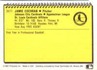 1991 ProCards Jamie Cochran #3971