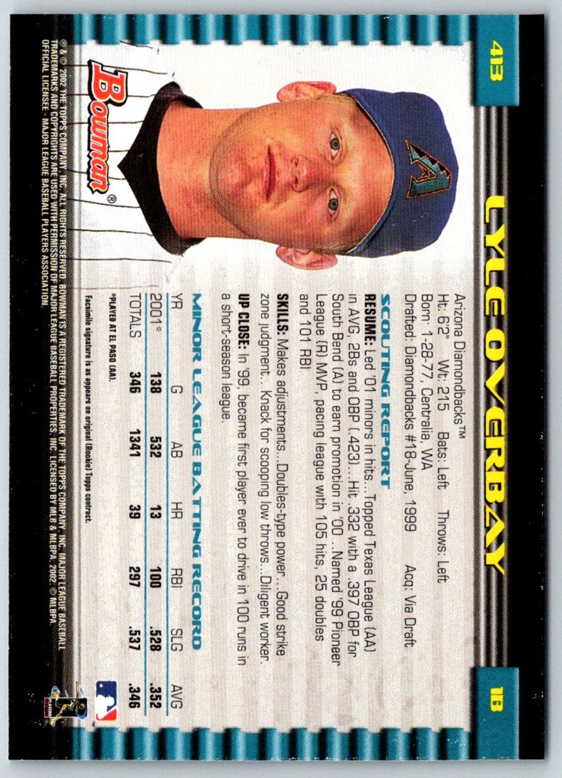 2002 Bowman Gold Lyle Overbay