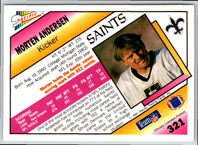 1991 Pacific Morten Andersen