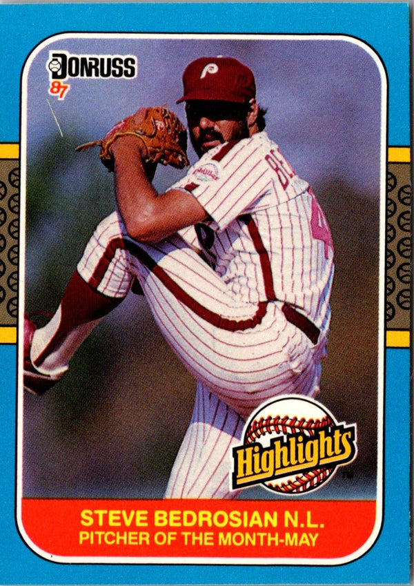 1987 Donruss Highlights Steve Bedrosian #9