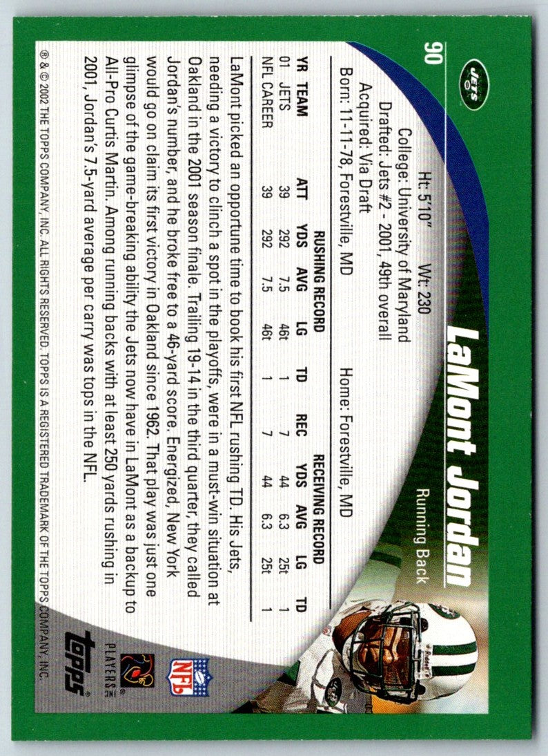 2002 Topps LaMont Jordan