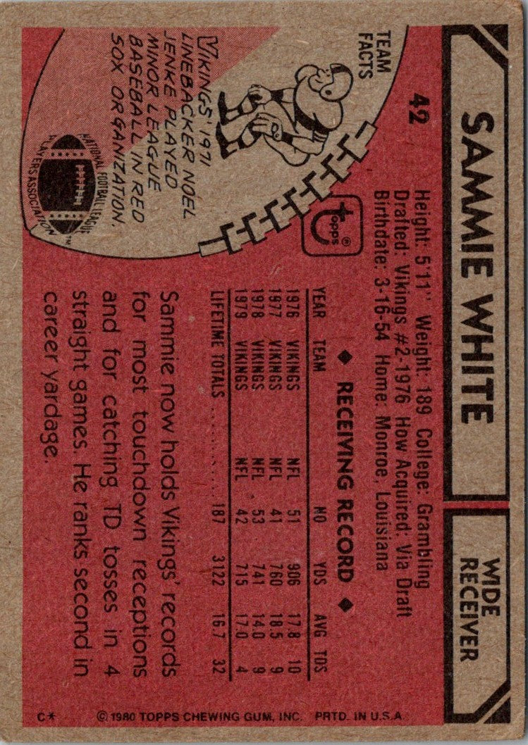 1980 Topps Sammie White