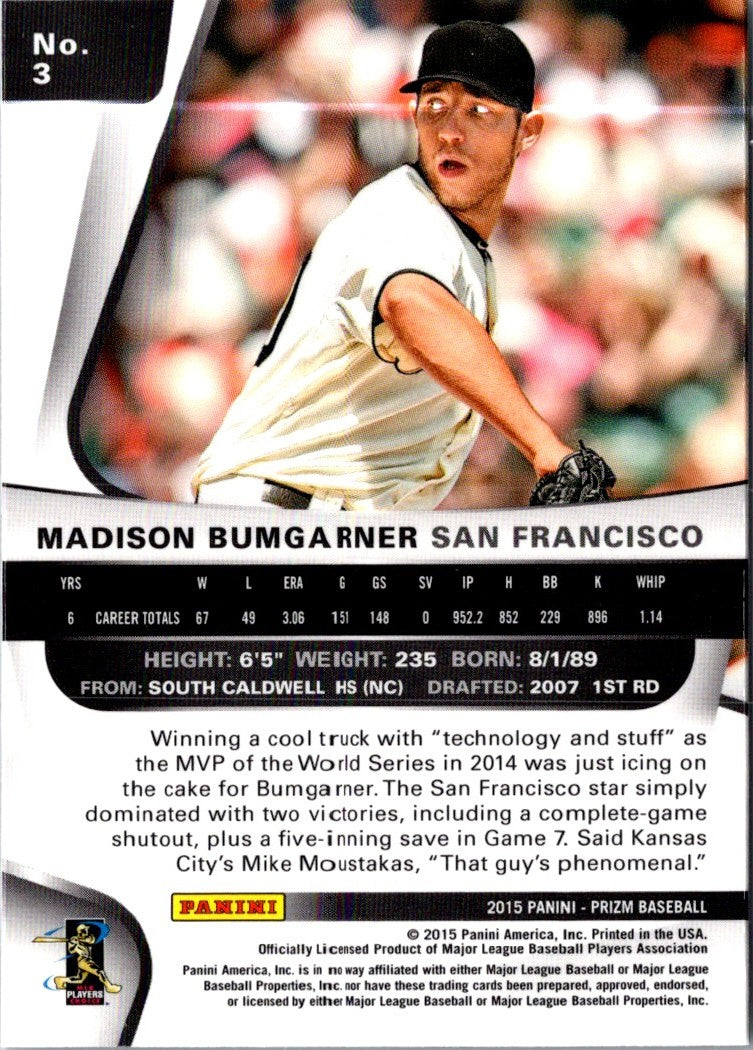 2015 Panini Prizm Madison Bumgarner