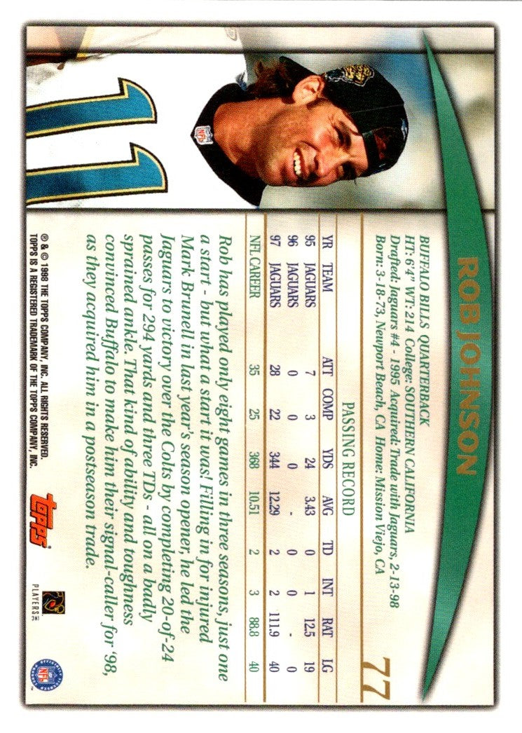 1998 Topps Rob Johnson
