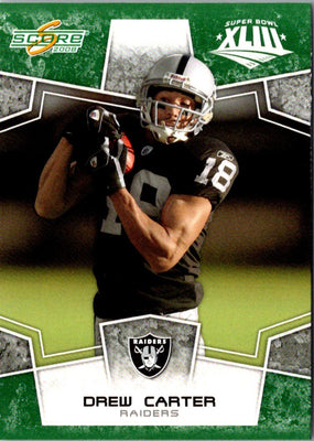 2008 Score Super Bowl XLIII Drew Carter #227