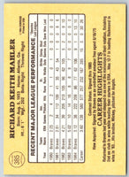 1985 Donruss Rick Mahler #385