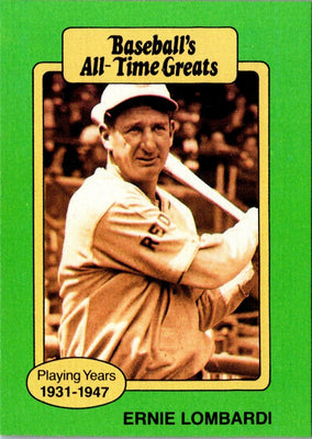 1987 Hygrade All-Time Greats Ernie Lombardi #NNO