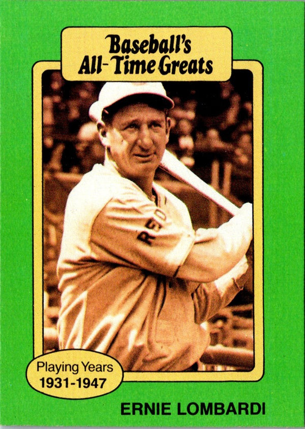 1987 Hygrade All-Time Greats Ernie Lombardi #NNO