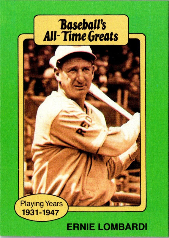 1987 Hygrade All-Time Greats Ernie Lombardi #NNO