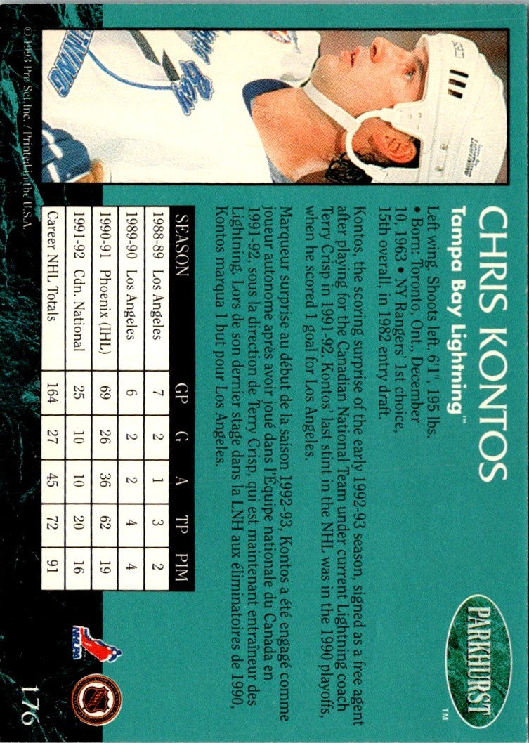 1992 Parkhurst Chris Kontos