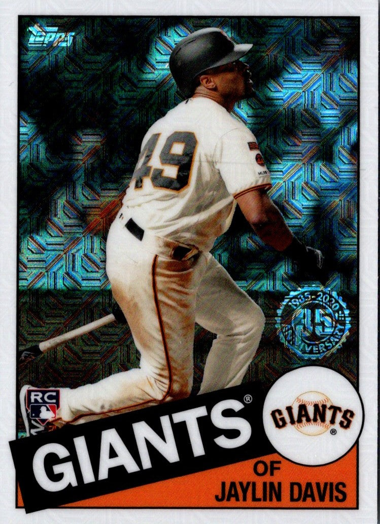 2020 Topps 1985 Chrome Silver Pack Promotion (Series 2) Jaylin Davis