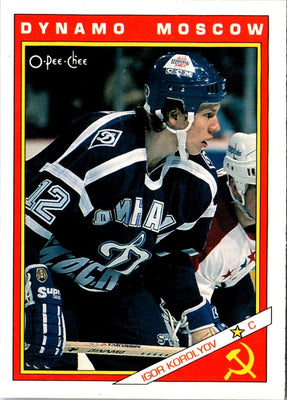 1991 O-Pee-Chee Central Red Army Igor Korolev #37R