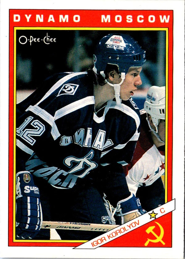 1991 O-Pee-Chee Central Red Army Igor Korolev #37R