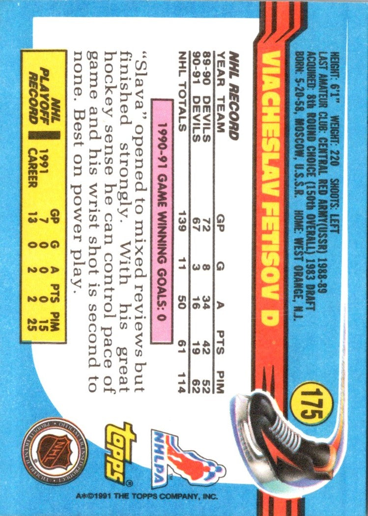 1991 Topps Viacheslav Fetisov
