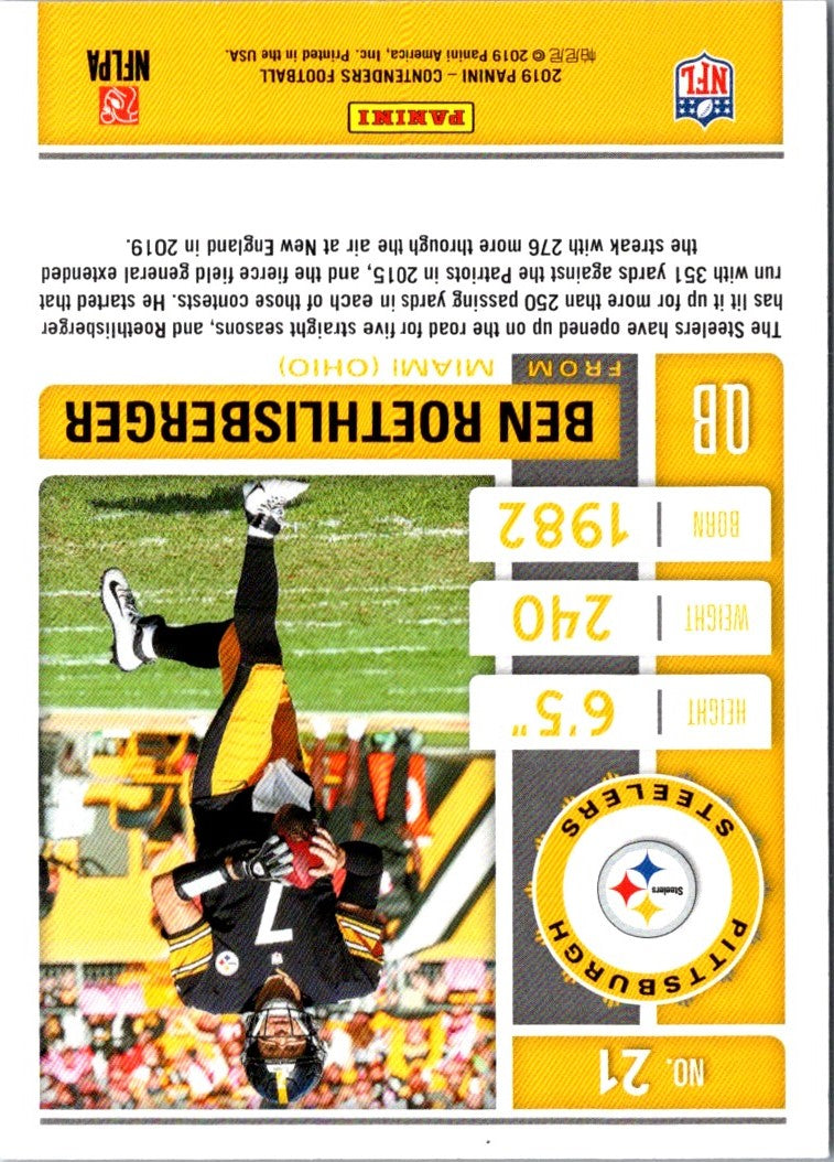 2018 Panini Ben Roethlisberger