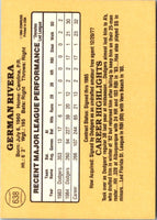 1985 Donruss German Rivera #638 Rookie