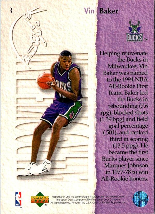 1994 Upper Deck Vin Baker #3