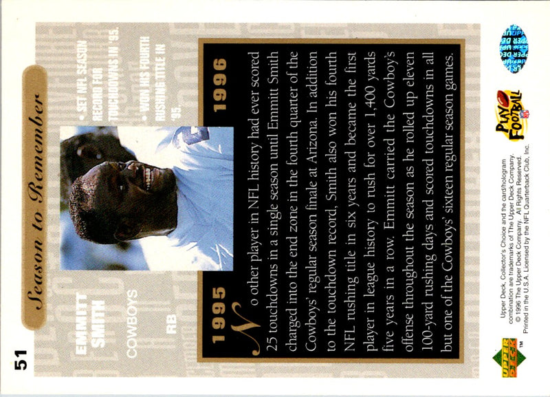 1996 Collector's Choice Emmitt Smith