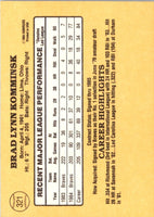 1985 Donruss Brad Komminsk #321