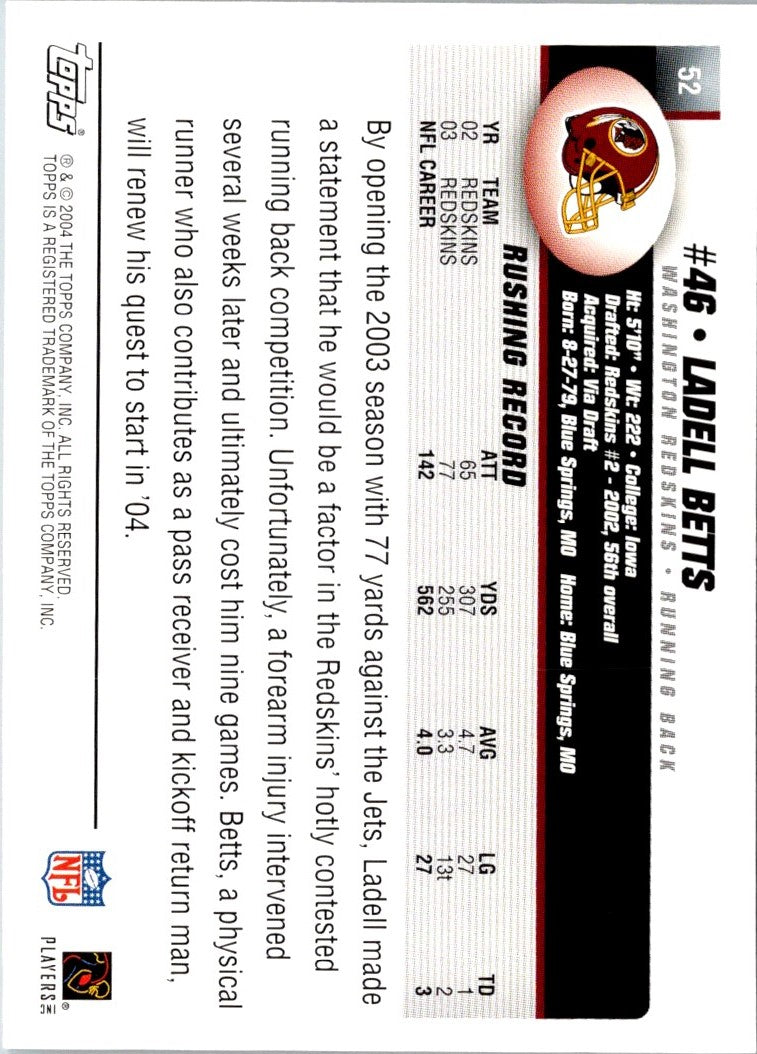 2004 Topps Ladell Betts