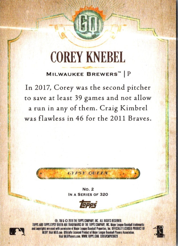 2018 Topps Gypsy Queen Corey Knebel