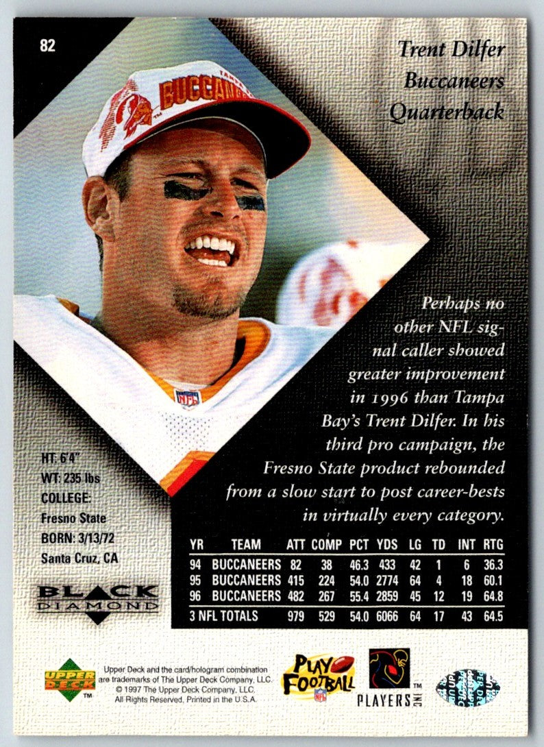 1997 Upper Deck Black Diamond Trent Dilfer