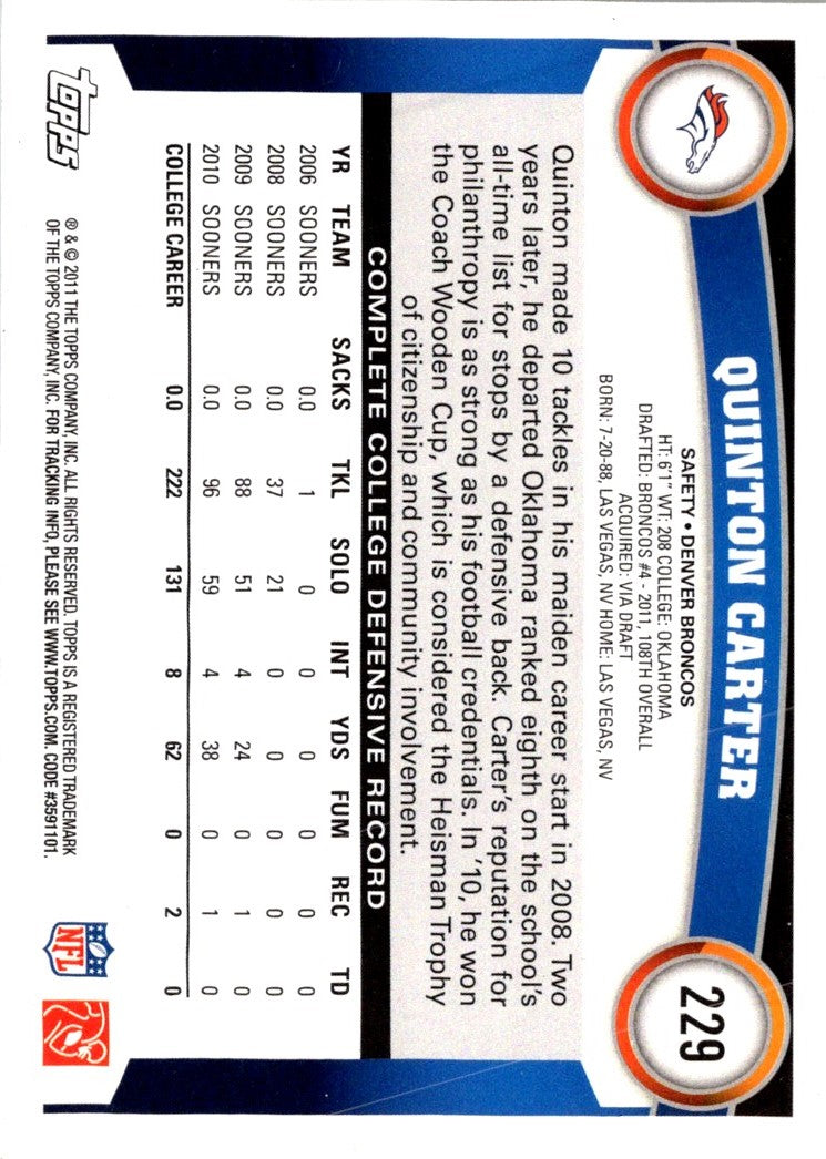 2011 Topps Quinton Carter