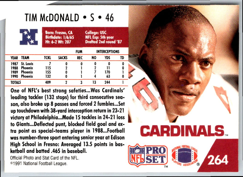 1991 Pro Set Tim McDonald