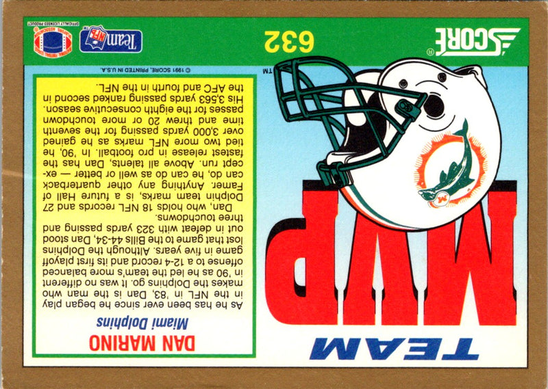 1991 Score Dan Marino