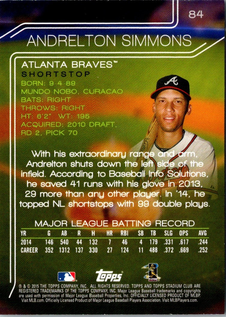 2015 Stadium Club Andrelton Simmons