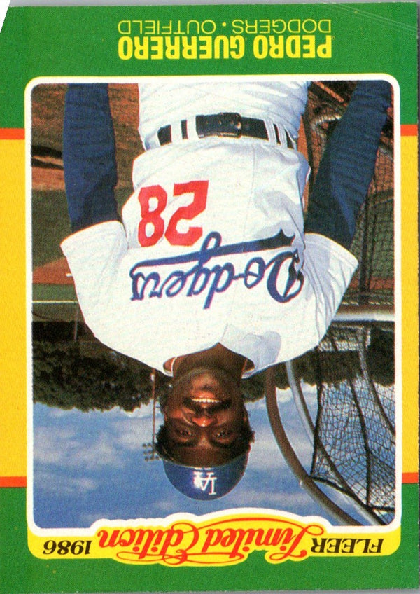 1986 Fleer Limited Edition Pedro Guerrero #21