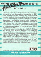 1988 Fleer All-Stars Roger Clemens #4