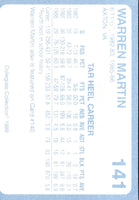 1989 Collegiate Collection North Carolina's Finest Warren Martin #141