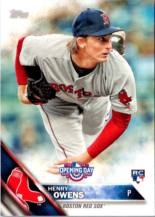 2016 Topps Opening Day Henry Owens #OD-167 Rookie