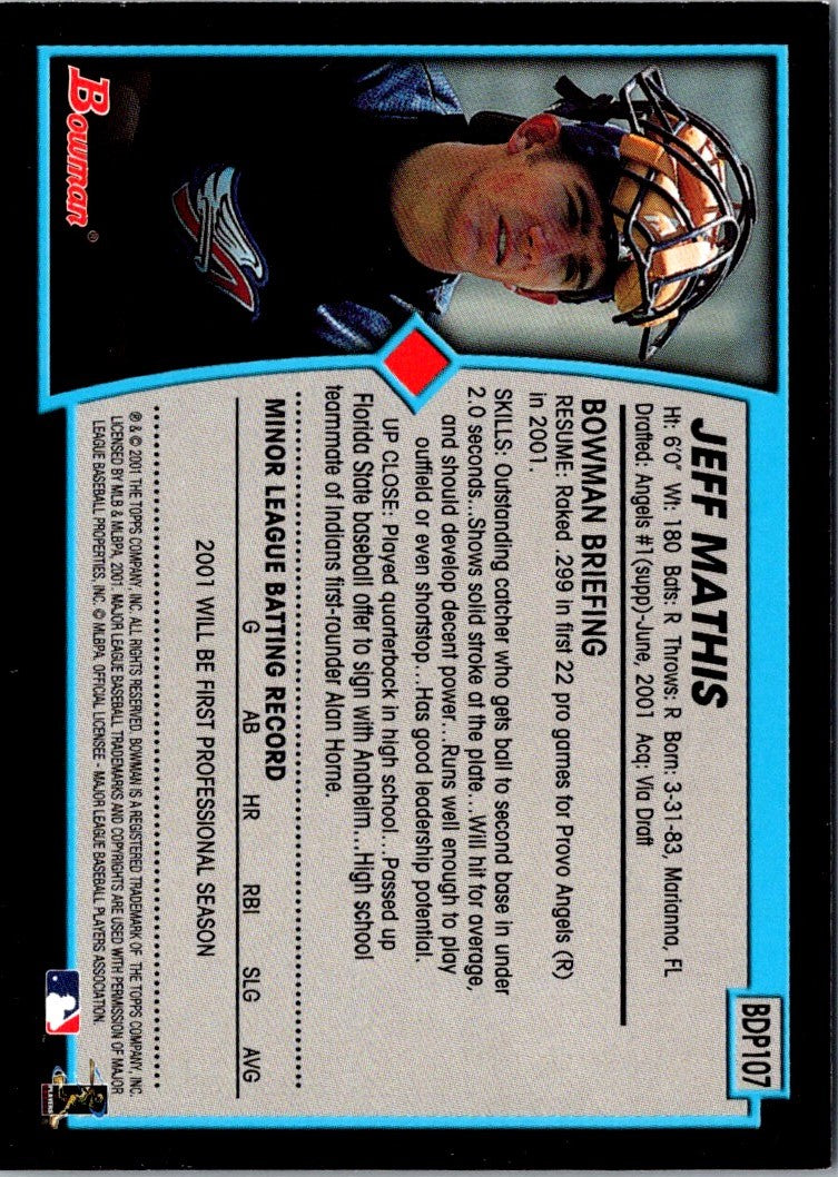 2001 Bowman Draft Picks & Prospects Jeff Mathis