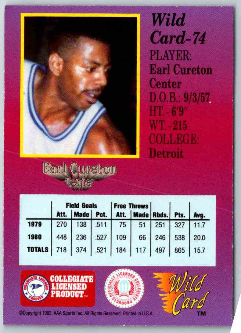 1991 WildCard Earl Cureton